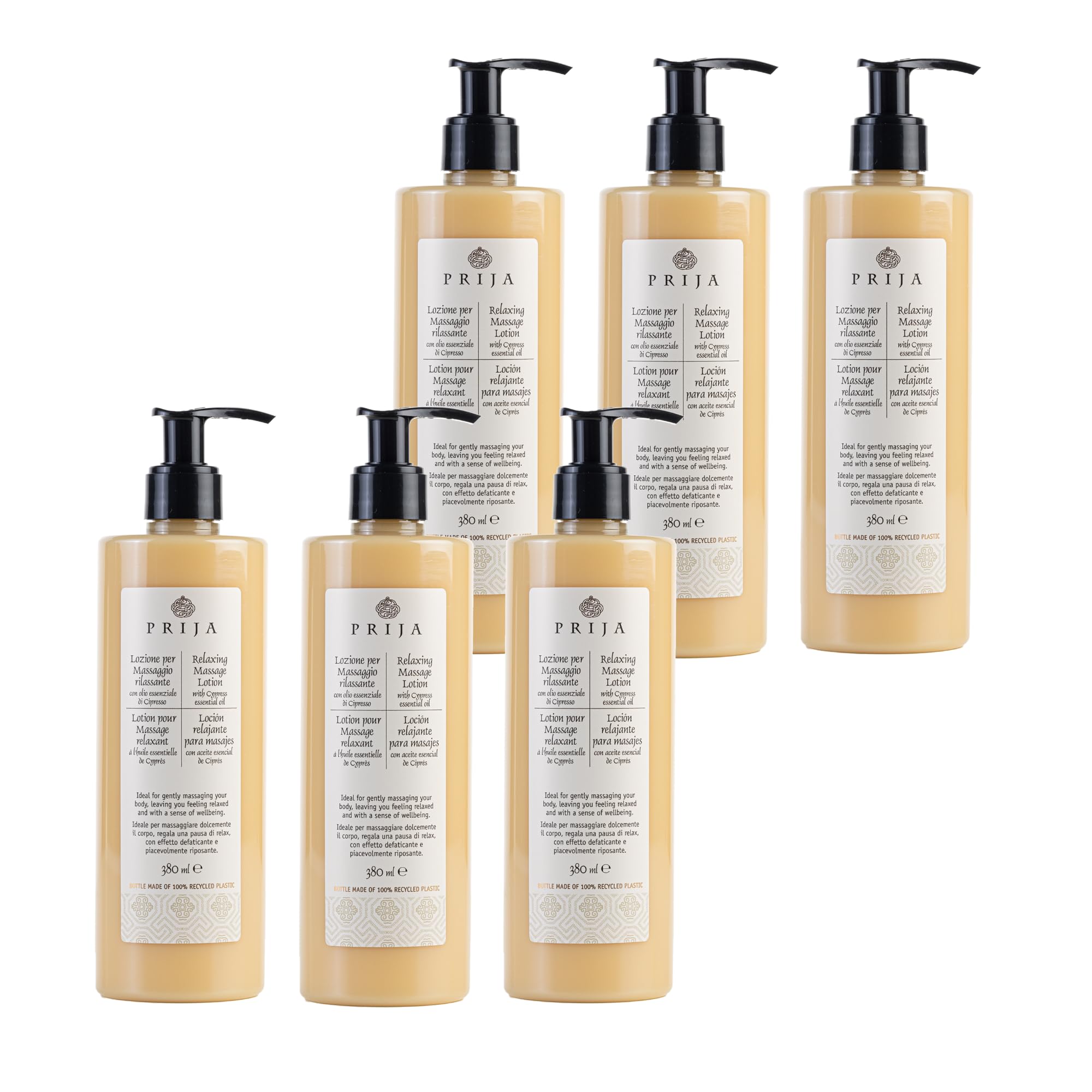 Prija Relaxing Massage Lotion with Aloe Vera and Cypress Oil Refreshing and Moisturizing Body Cream Leaves You Feeling