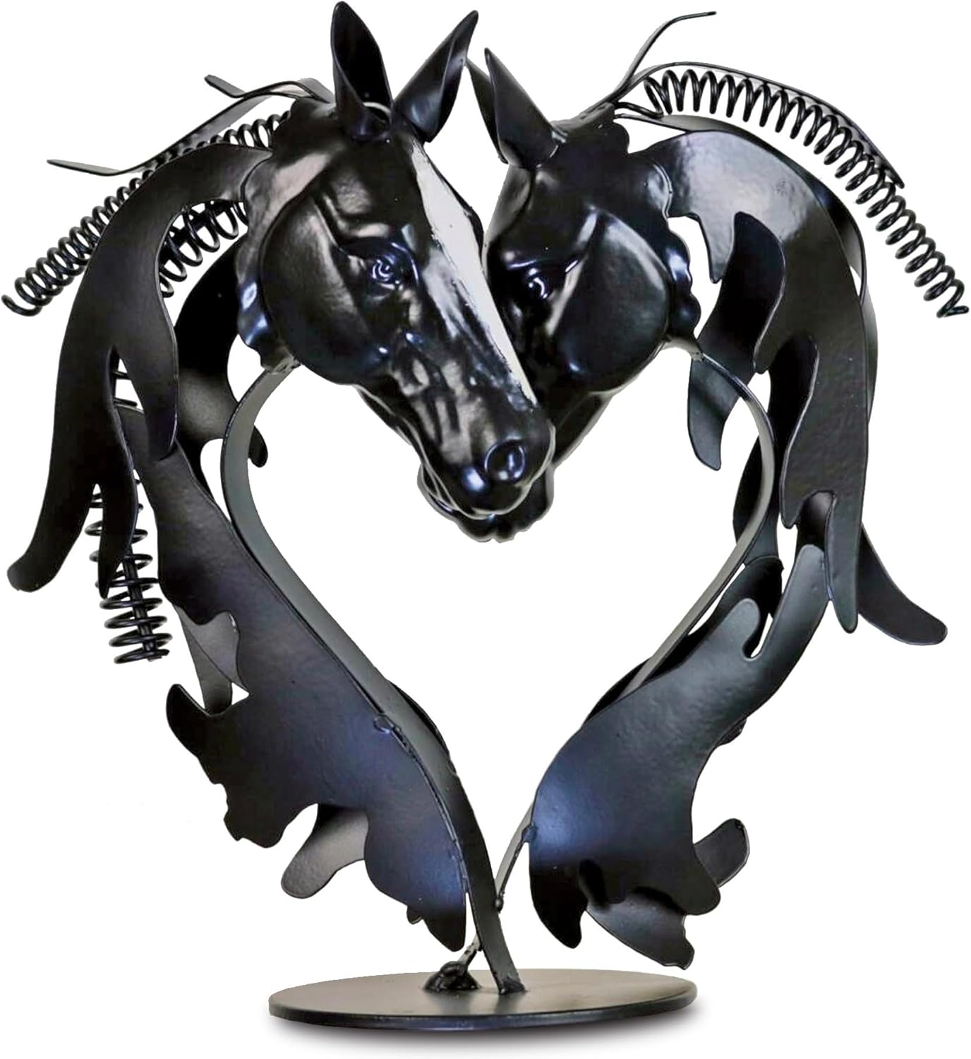 Handmade Horse Statue - Decor for Office & Home - Hand-Painted Metal Sculpture - Bicephalous Horse Gifts for Women/Men