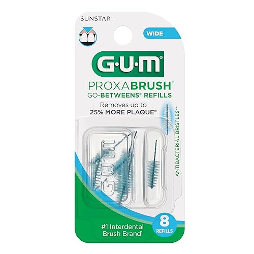 Miniatura 33 de GUM Proxabrush Go-Betweens - Recambios anchos - Compatible con mango permanente GUM - Cepillos interdentales reutilizables - Púas dentales de cerdas