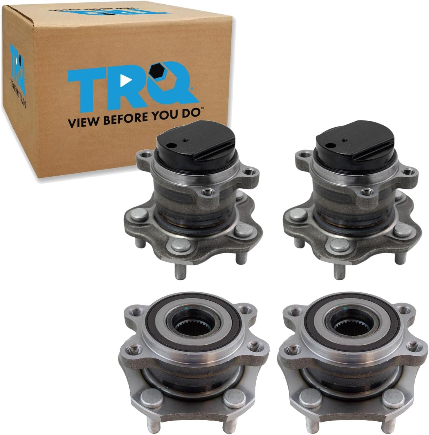 TRQ wheel bearing & hub assembly set for Nissan Rogue