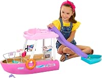 Barbie Álomhajó HJV37 Játékszett Csúszdával és Úszómedencével, 20+ Kiegészítővel, 3-18 Éves Gyerekeknek 1