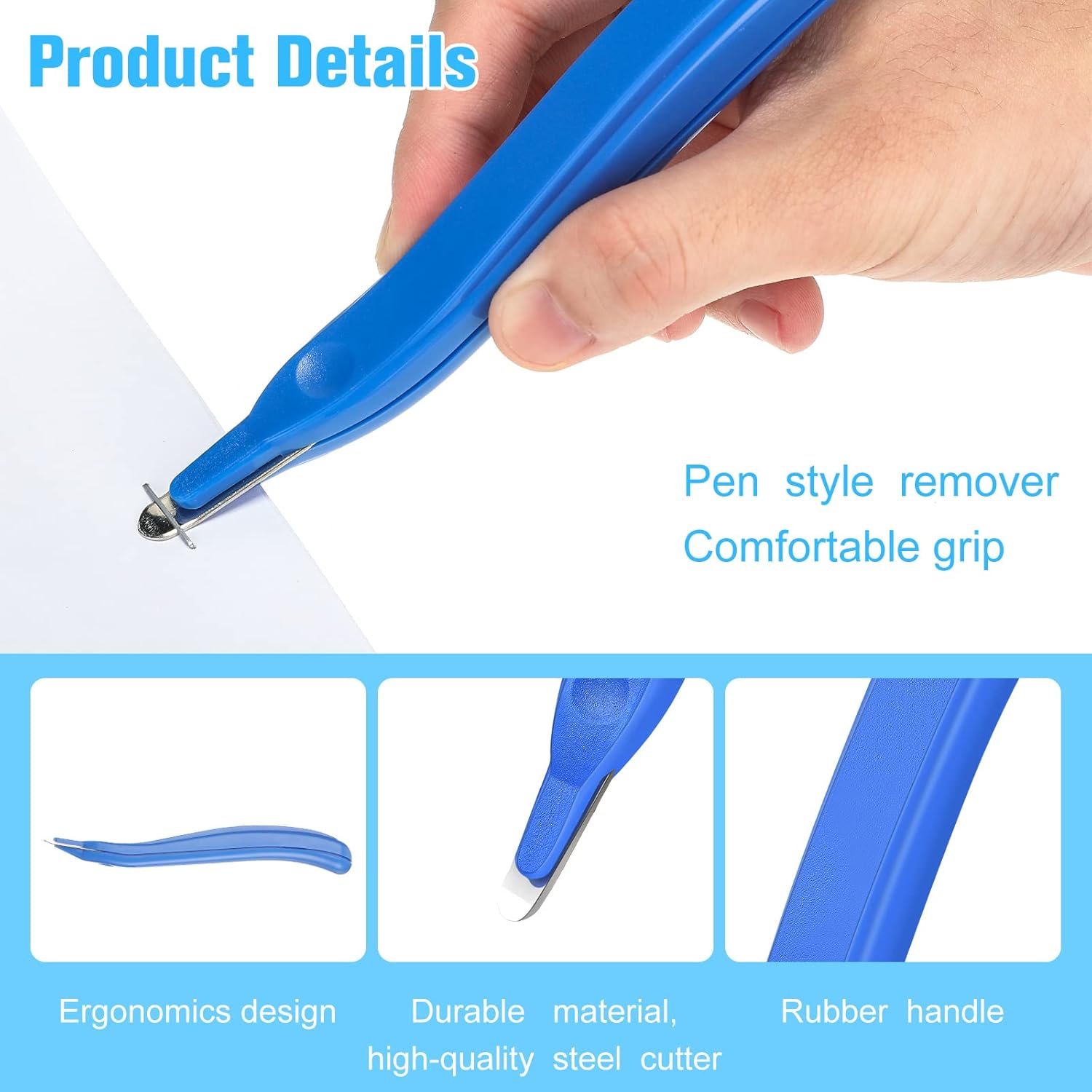 24 Pcs Staple Remover Bulk Magnetic Staple Remover Puller Staple Remover Pen Universal Tool Staple Puller Tool Rubberized Staples Remover for Office, School and Home (Candy Color) : Office Products