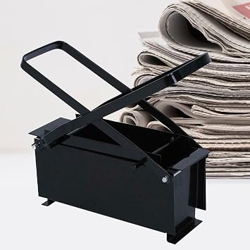 Alvinlite Newspaper Clumping Press Paper Briquette Makers, Durable Iron Paper Log Maker, DIY Paper Log Brick Paper Brick Maker for Heating Fire Stove Home Tool New