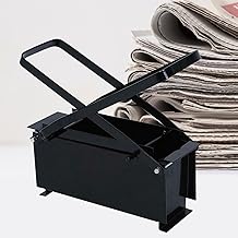 Newspaper Clumping Press Paper Briquette Makers, Durable Iron Paper Log Maker, DIY Paper Log Brick Paper Brick Maker for Heating Fire Stove Home Tool New