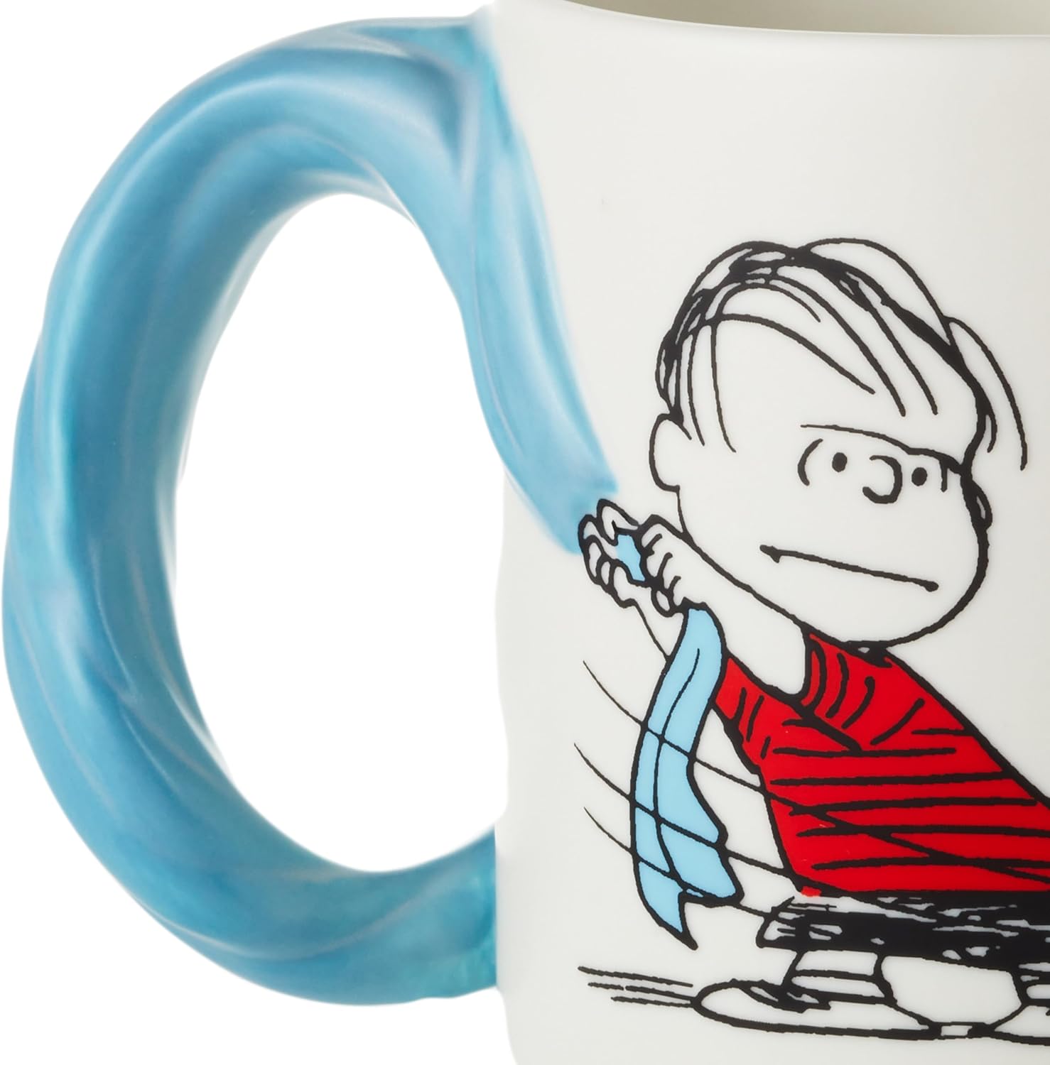 Hallmark Peanuts Linus and Snoopy Coffee Mug (Dimensional Blanket) 17 oz., Gifts for Moms, Dad, Teacher, Boss