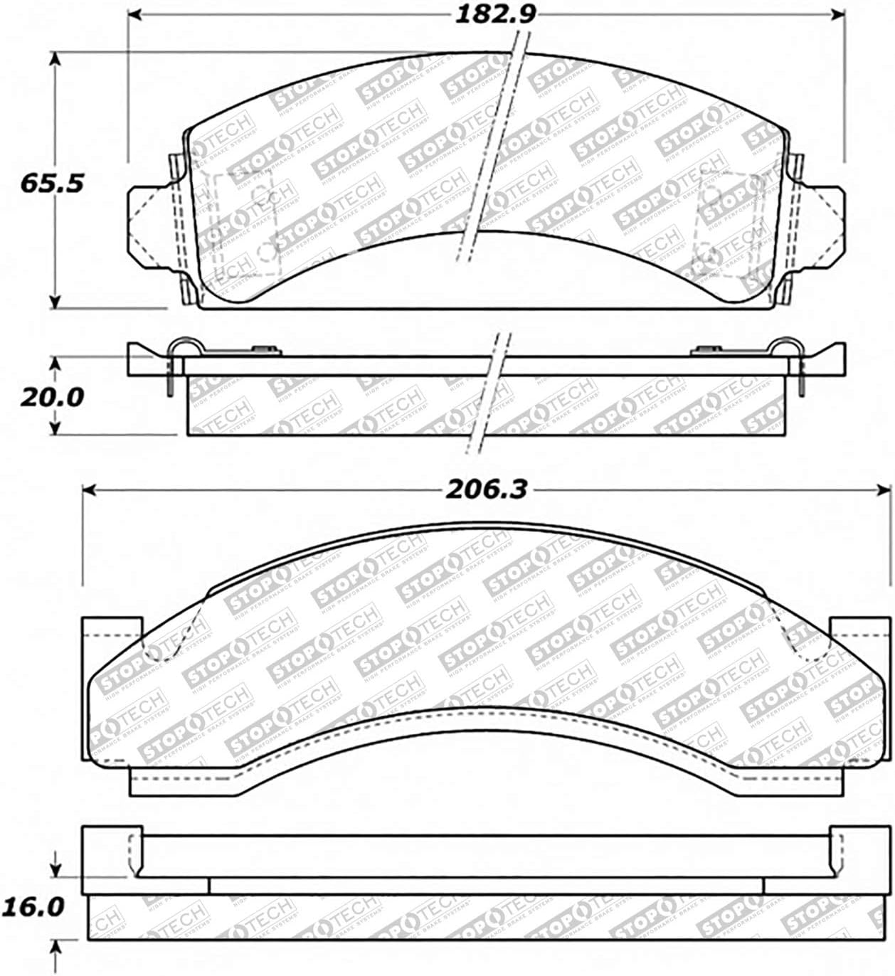 StopTech 305.05430 Street Select Brake Pads with Hardware