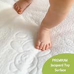 Vesta Baby Premium Ultra Soft Natural Bamboo Rayon Jacquard Crib Mattress Protector - 52” x 28” Fitted Noiseless Waterproof Crib Mattress Cover - Absorbent Breathable Pad for Infant & Toddler Bed