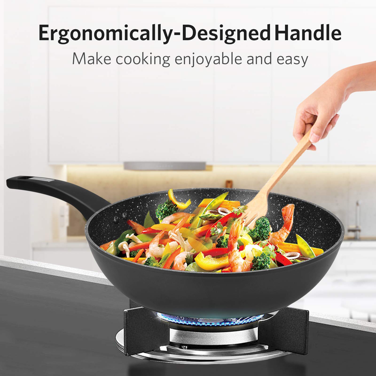 Buy 12" Wok Pan with Lid KOCH SYSTEME CS 12” Nonstick Frying Pans