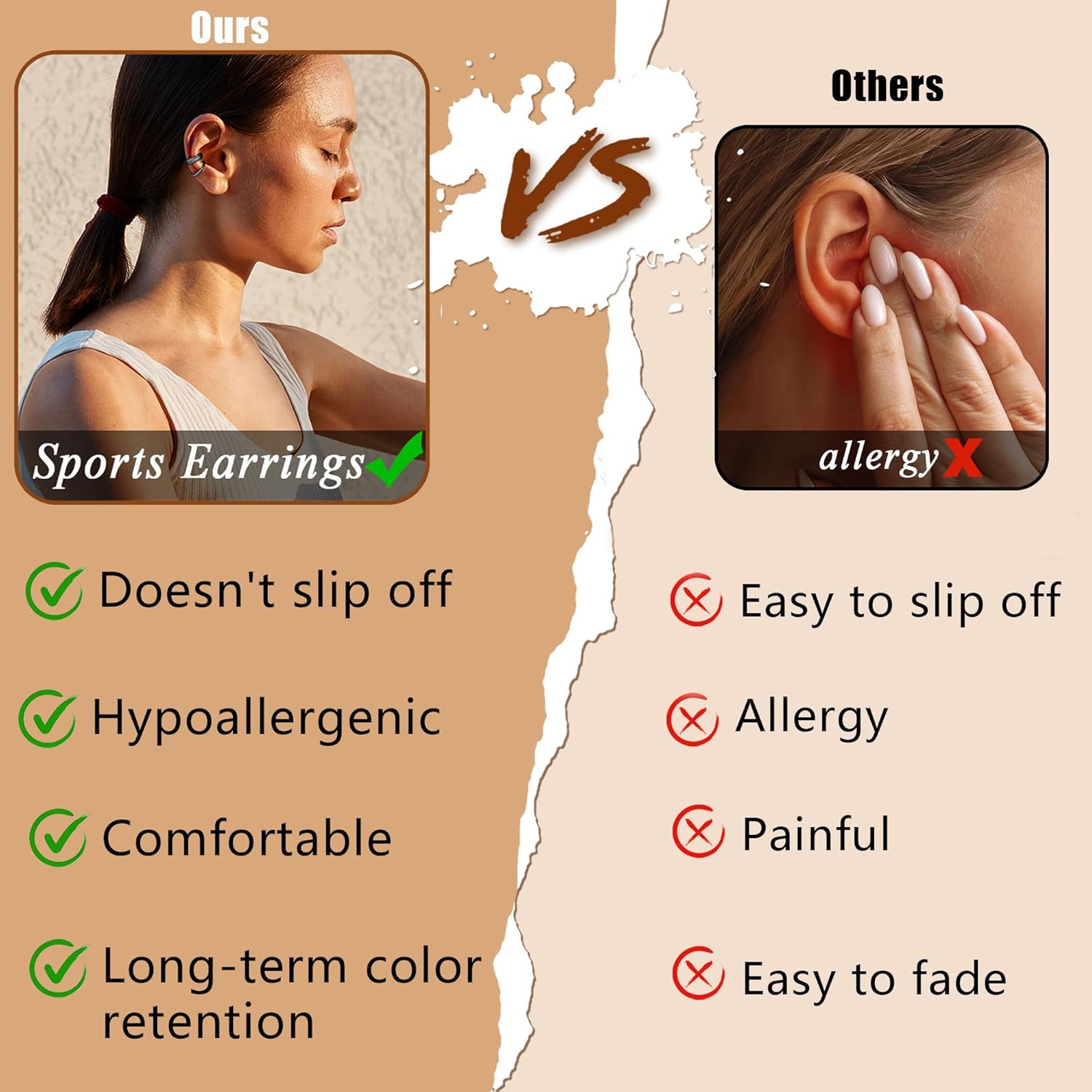 Ear Cuffs Non Piercing Earrings for Women Trendy Lightweight 14K Gold Plated Clip On Fake Earrings Non Pierced Cartilage Ear Cuff Jewelry Set - Image 5