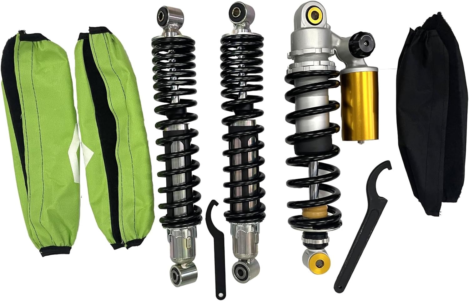 に適合する YFZ 350 1987-2010 用 ヘビーデューティースプリングフロントリアショックアブソーバー 1セット