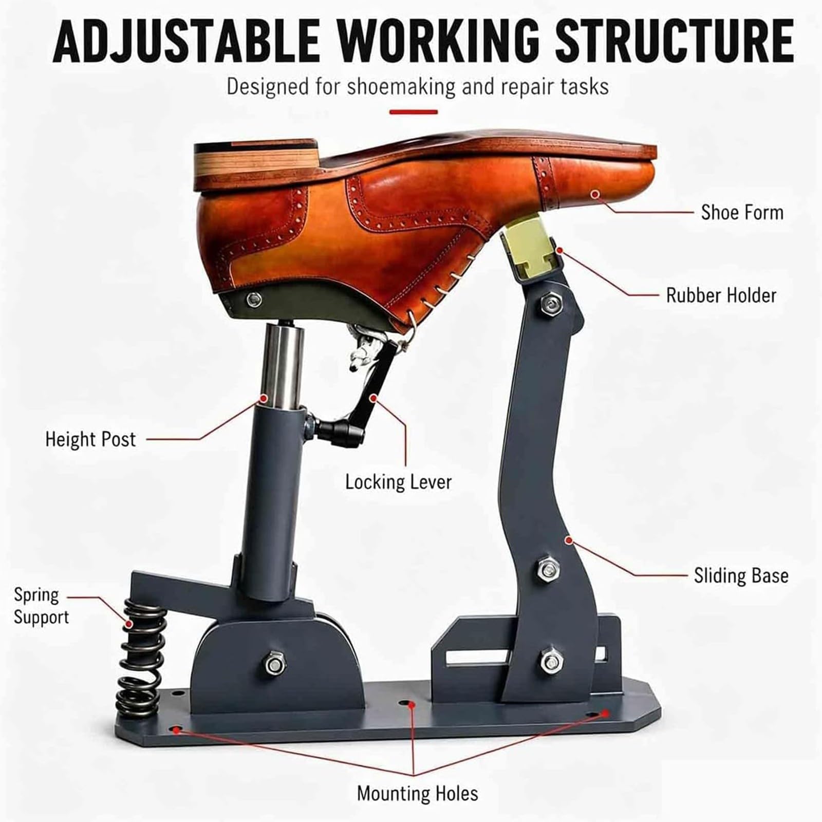 Soporte para reparación de Suelas de Zapatos, Compatible con Tallas 35-49