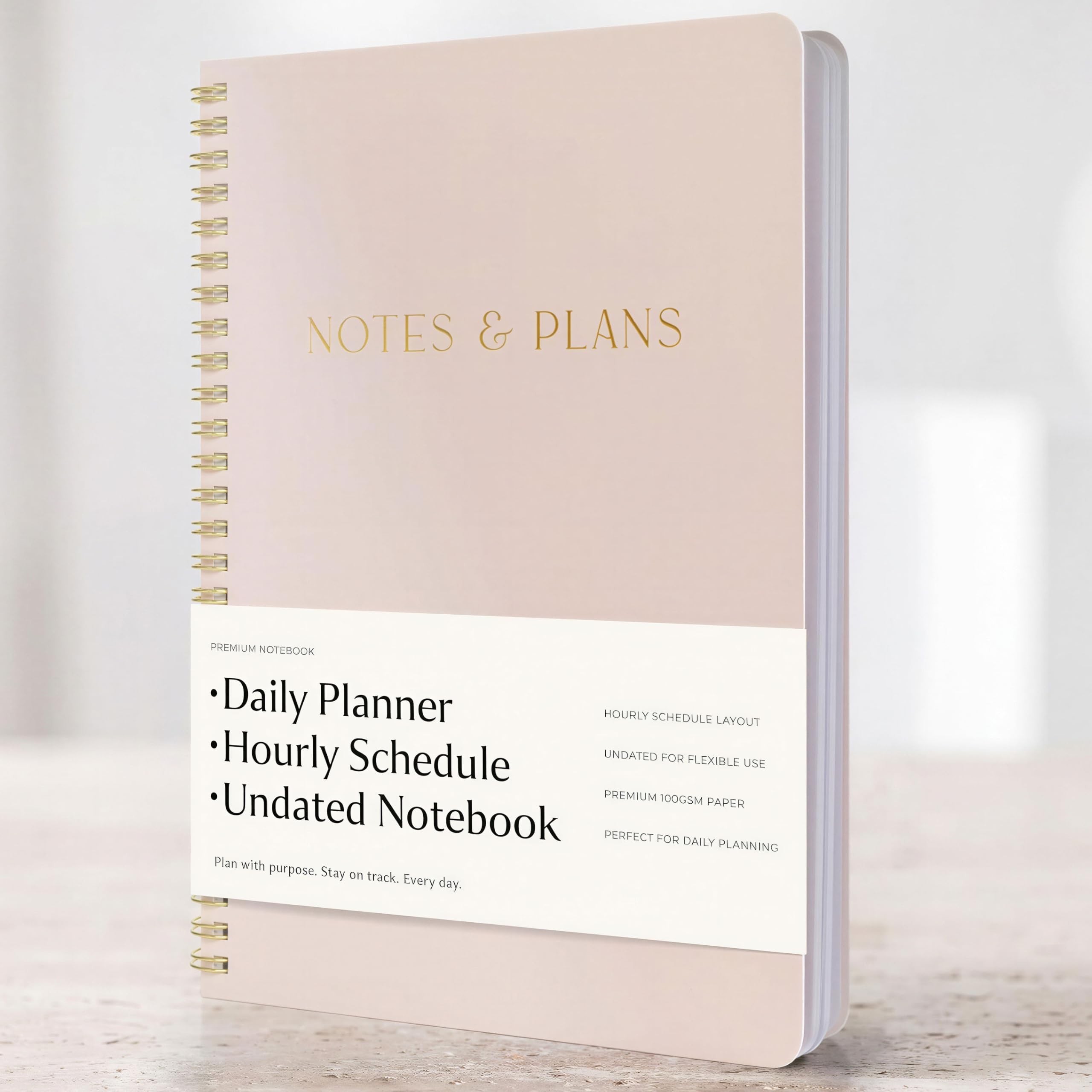 Simplified Hourly To Do Planner Notebook - Easily Organize Your Daily Tasks And Boost Productivity - The Perfect Undated Daily Journal And Work Organizer