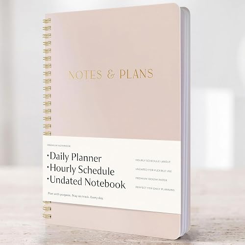 Simplified Hourly To Do Planner Notebook - Easily Organize Your Daily Tasks And Boost Productivity - The Perfect Undated Daily Journal And Work Organizer