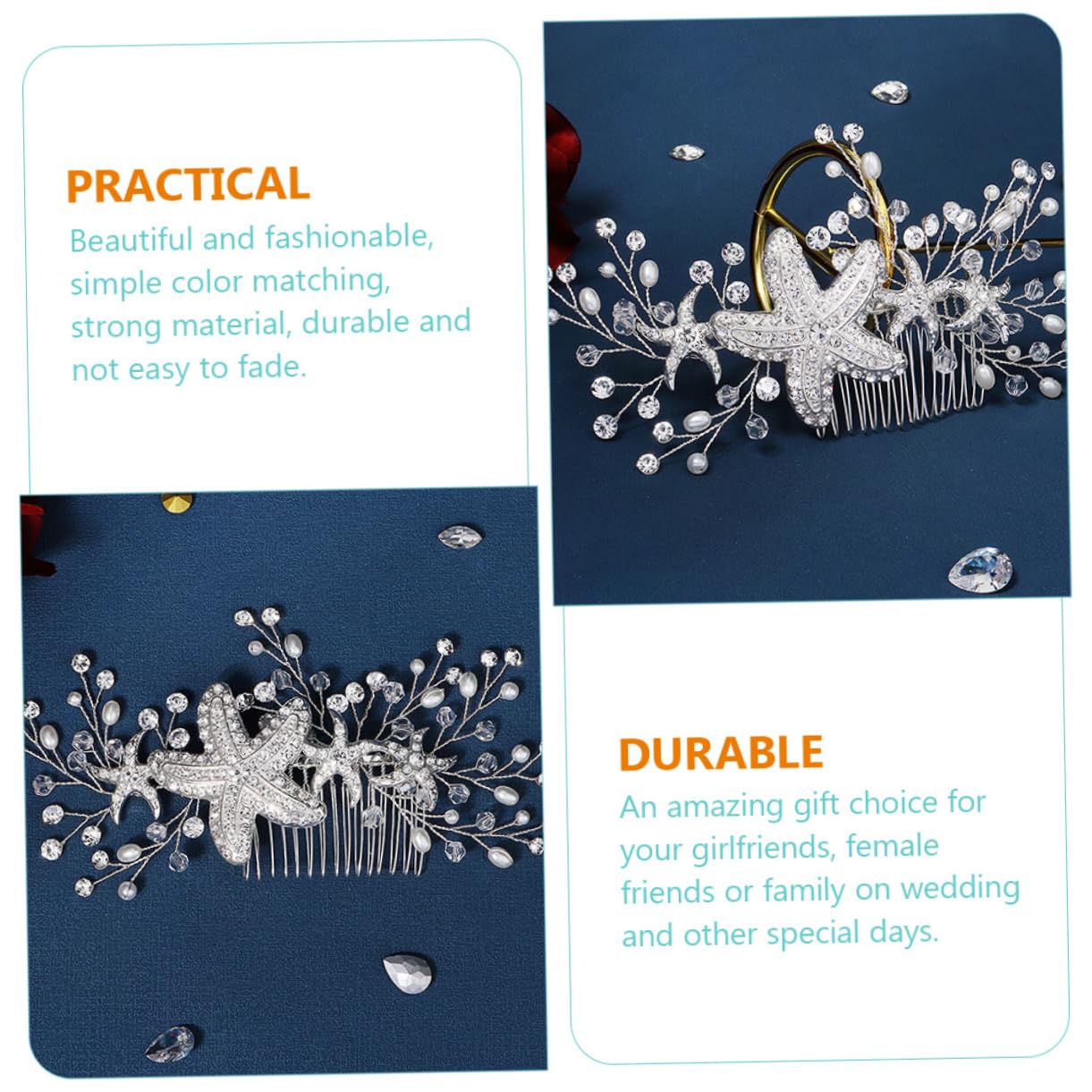 Housoutil 4stücke Braut Haar Schmuck Mit Kristallen Und Perlen Eleganter Haarreif Für Hochzeiten Und Besondere Anlässe Für Bräute Und Brautjungfern Hs-