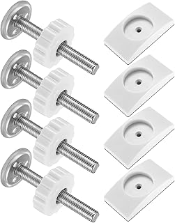 8 Pcs Baby Gate Extension Kit: 4 Baby Gate Extension Rods + 4 Safety Dog Baby Gate Wall Protector, Pressure Mounted Baby Gate Threaded Spindle Rods for Baby Pet Dog Door Safety Stair Gate Extension