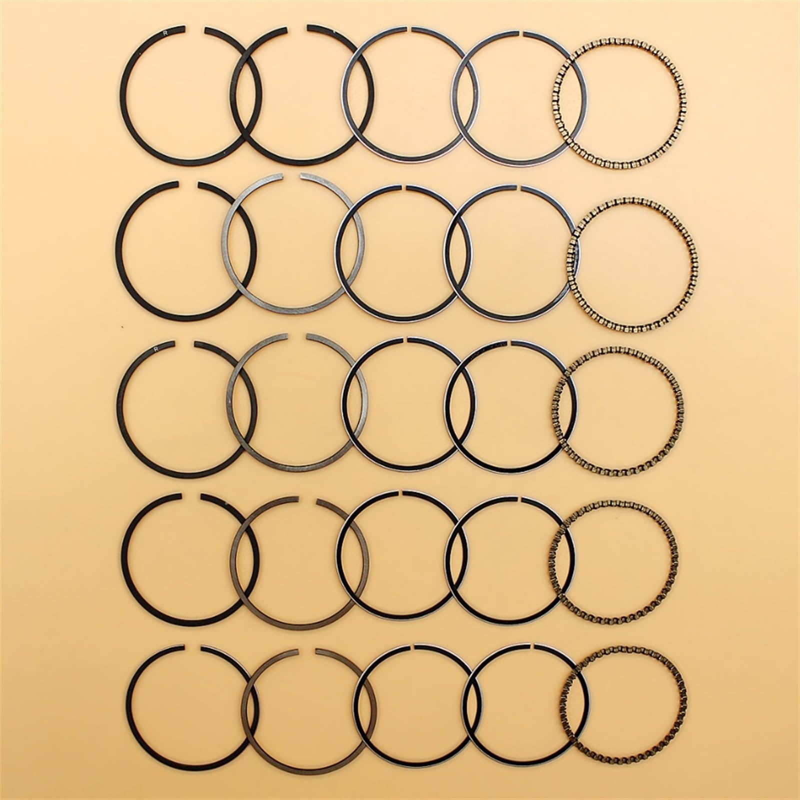 Juego de 5 anillos de pistón de 39MM, for Motor GX31 GX35 GX35NT, desbrozadora HHT35S UMK3, 13010-ZM5-000 Juego de anillos de pistón para cilindro