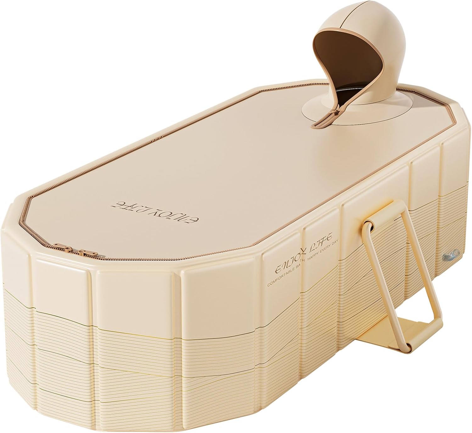 47''Portable insulated bathtub, Ice Bath Tub for Athletes, Inflation-free bathtub for shower, Ice Plunge Tub with Cover, Baths at Home & Outdoor?with Cover?