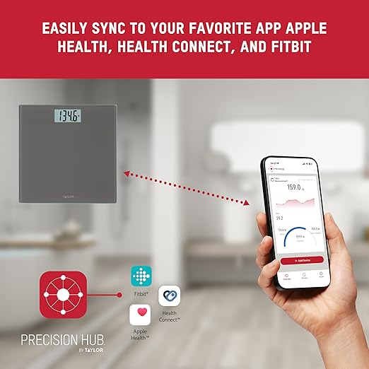 Báscula de Baño Digital Taylor con App Precision Hub miniatura 5