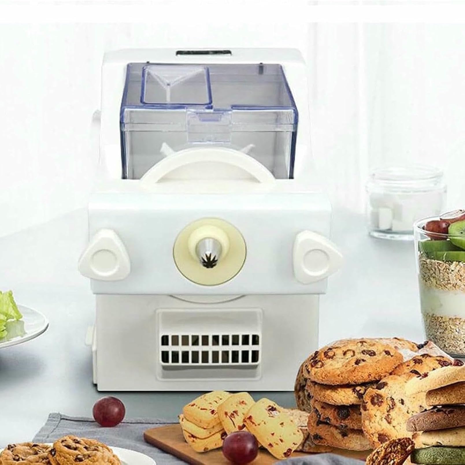Máquina para Hacer Galletas, Máquina Automática para Hacer Galletas De 180 W, Máquina para Hacer Galletas con Prensa De Galletas De 50-60 RPM con 8 Boquillas Reemplazables Y 6 Galletas ~/