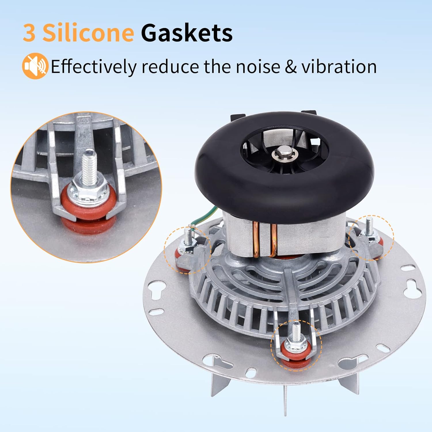 Criditpid 812-3370 Convection Blower & 812-3381 Combustion Blower Motor for QuadraFire Classic Bay 1200 FS Freestanding Pellet Stoves.