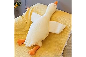 Cute White Pillow: Huggable Goose Plush Companion