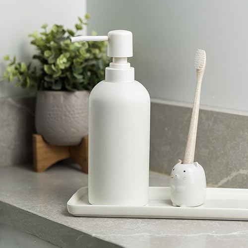 Miniatura 2 de Dispensador de jabón  Botella de bomba de resina recargable para champú, gel de ducha, loción, jabón de platos, accesorios decorativos modernos para