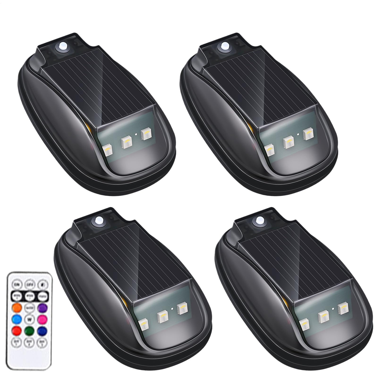 Luces de cabina solar para camiones impermeables pack de 4 8