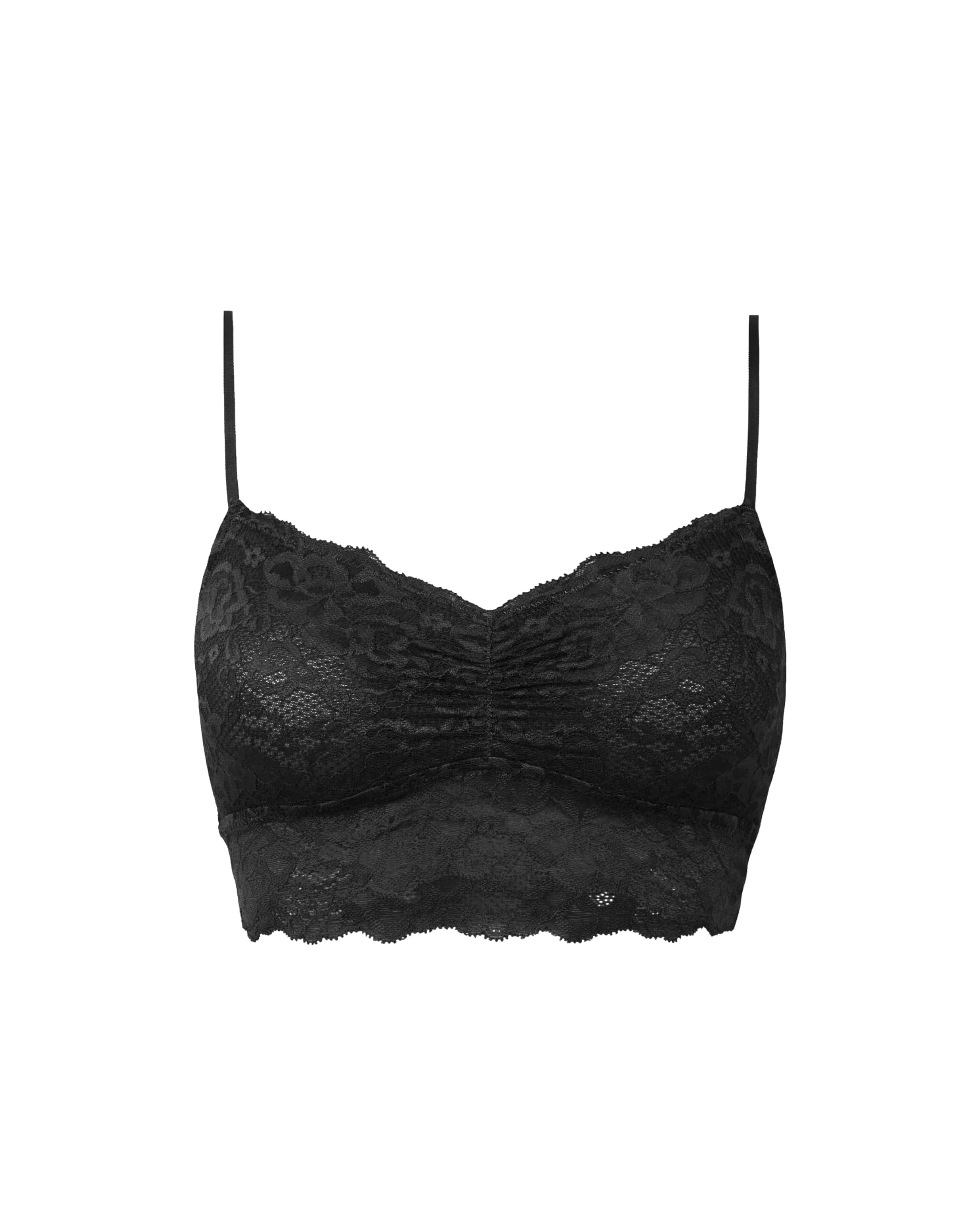 Snocks Spitzen-BH ohne Bügel mit verstellbaren Trägern & elastischem Bund – weich, atmungsaktiv & komfortabel – Bustier Damen im sinnlichen Design & bügellos – Gr. XS-XL