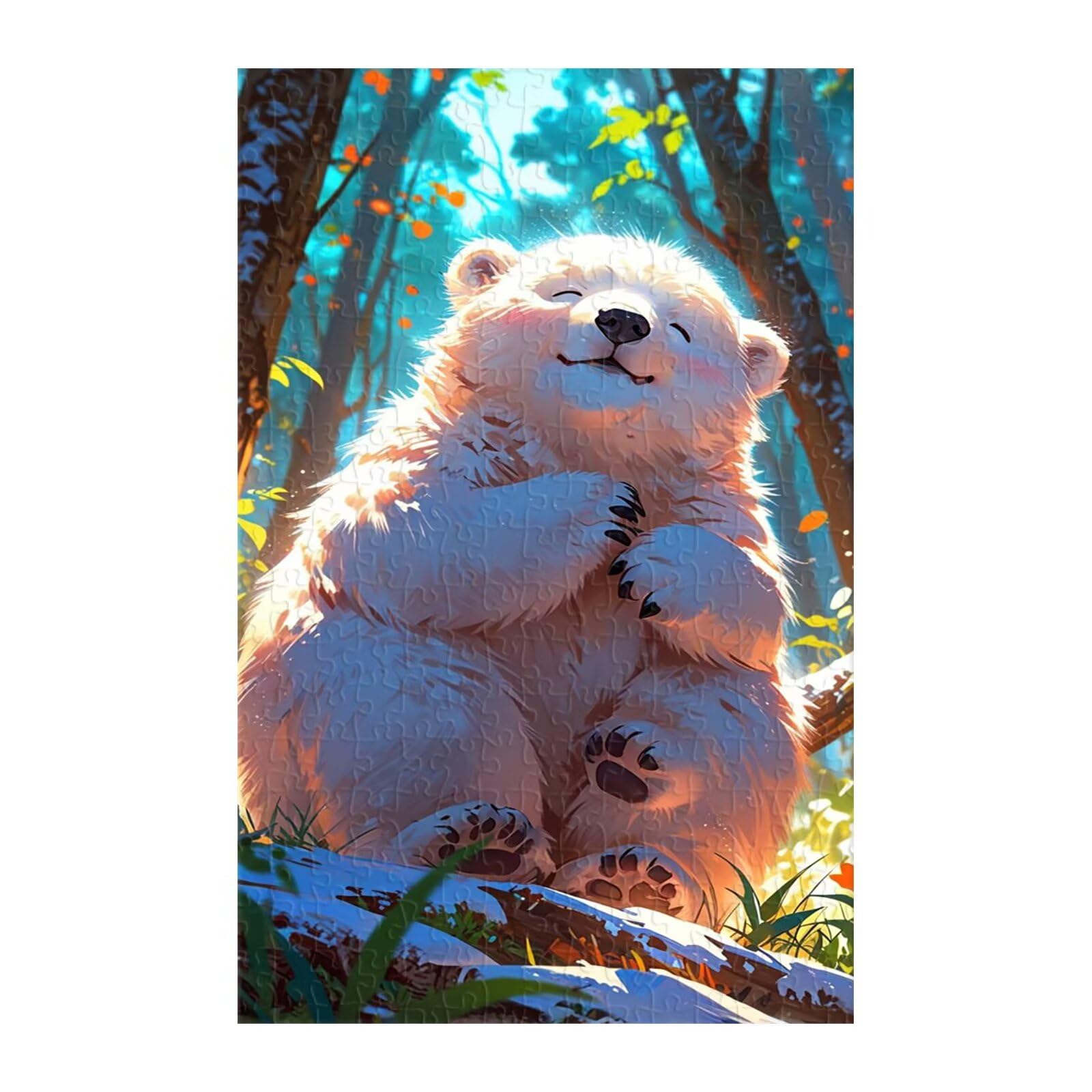 Puzzle 1500 elementów dla dorosłych, zwierzęcy niedźwiedź, 87 x 57 cm, trudna gra edukacyjna, prezent dla mężczyzn i kobiet, 1500 elementów, puzzle dla dorosłych