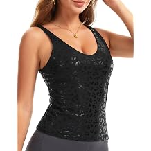 THE GYM PEOPLE Womens Longline Sports Bra Wirefree Padded Workout Yoga Tank Top