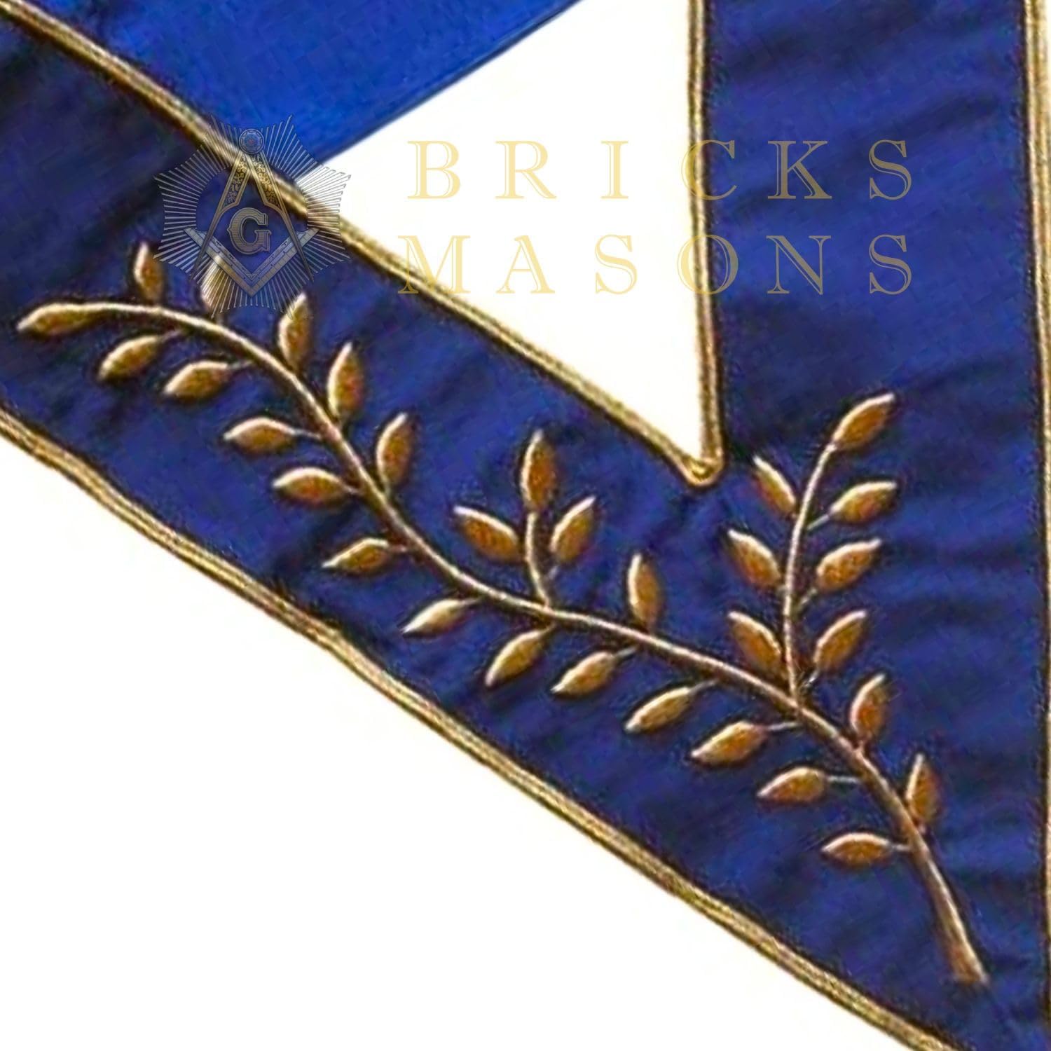 Bricks Masons Masonic Officer's collar - AASR - Thrice Powerful Master - Hand embroidery