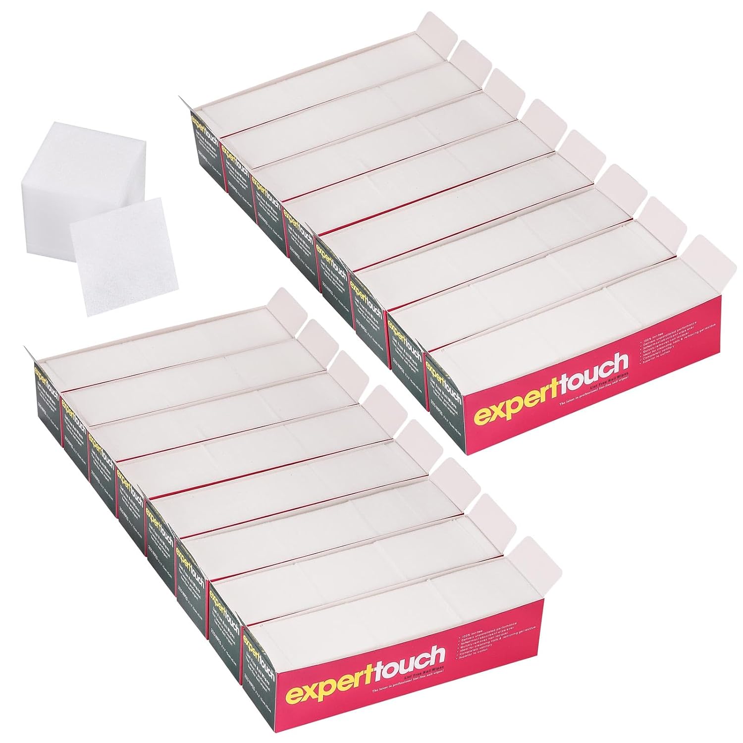 5200 Pcs Lint Free Nail Wipes for Gel Nail Disposable Nail Polish Remover Wipes Cotton Pads White, 16 Pack