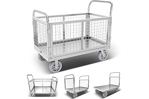 Foldable 4-in-1 Platform Truck with Cage: A Utility Giant
