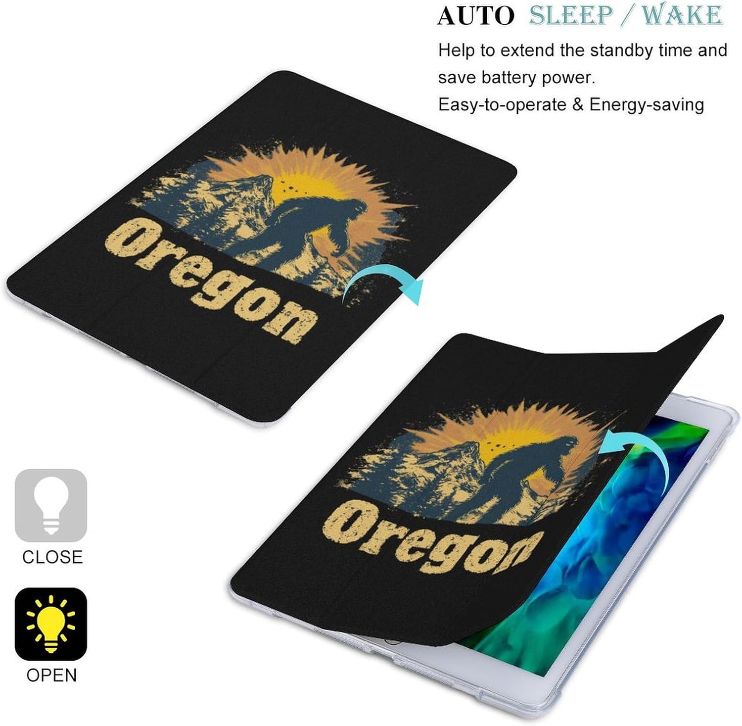 Oregon Bigfoot Mountains Vintage Case with Pencil Holder image 3