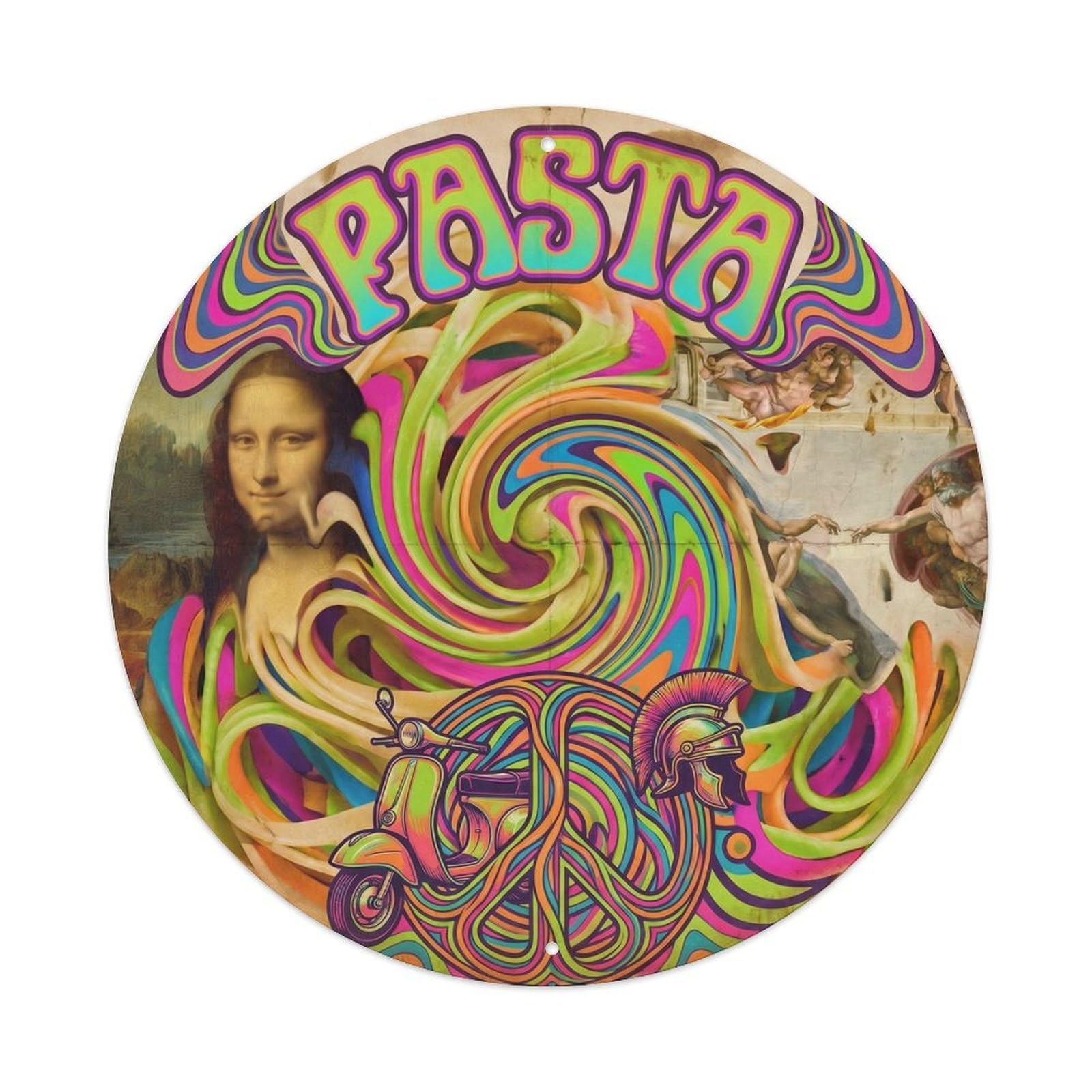 Pasta Sauce Retro Psychedelic Italian Restaurant Metal Tin Sign