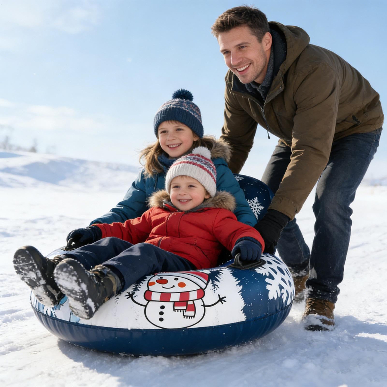 Slitta Gonfiabile Da Neve Anello Gonfiabile Con Maniglia Per La Neve | Anello da Slittino Rinforzato Per Inverno Strada Pista Piscina Spiaggia Raduno Sport