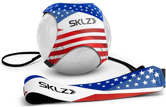 SKLZ Star-Kick Solo Soccer Trainer | Hands-Free Kicking and Passing Practice | Adjustable Cord and Waistband | Multiple Ball Sizes | Youth Players |Perfect for Enhancing Ball Control Skills