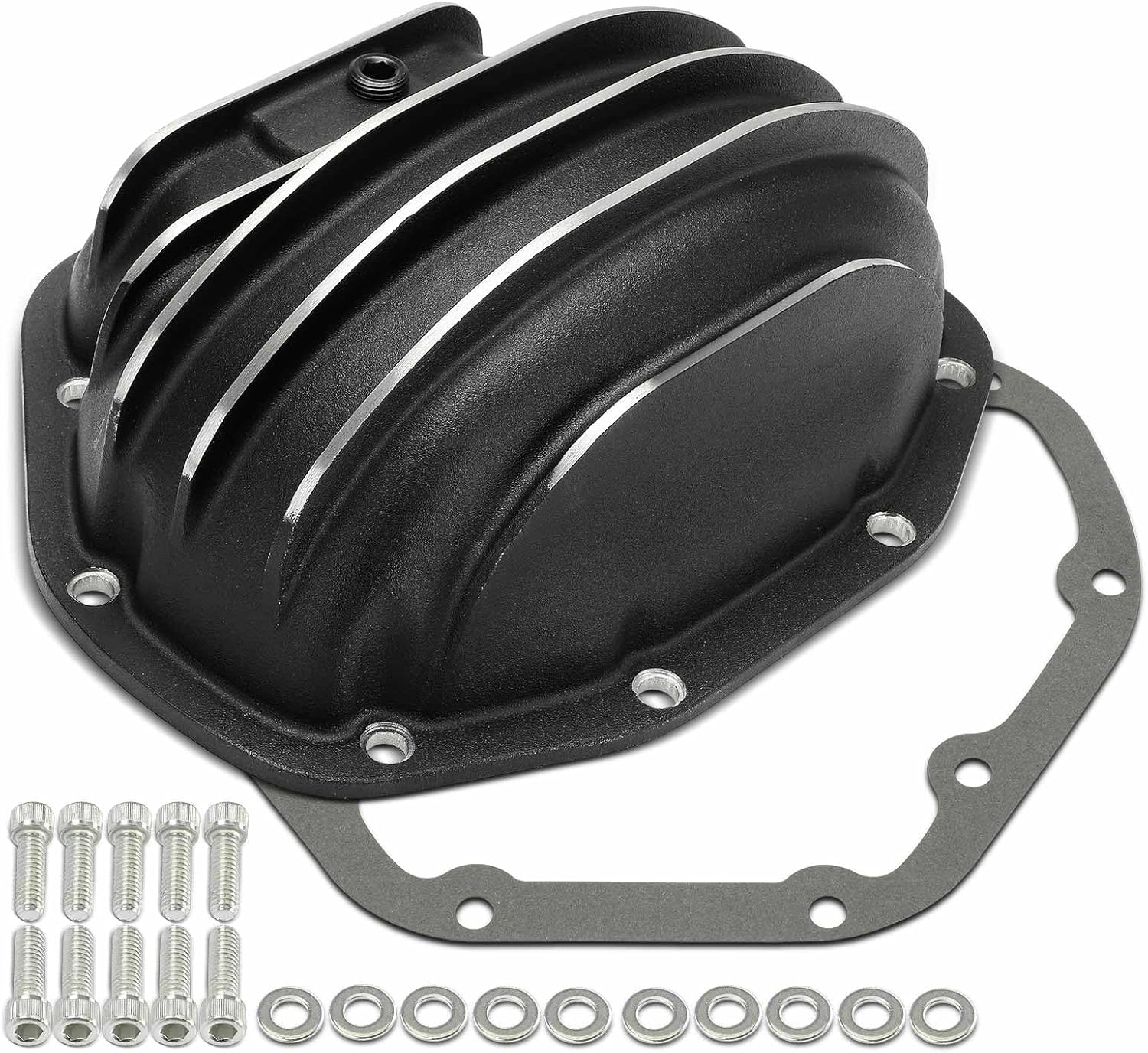 A-Premium Rear Differential Cover with Gasket Compatible with Dodge Ram 2500 3500 1994-2002 Ford F-350 F-450 Super Duty GMC C3500HD, fit for DANA 80