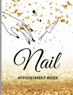 Nail Appointment Book Undated, Start Anytime: Daily and Hourly Planner to Schedule Appointments in 15 Minute Intervals; Ideal for Nail Technicians, ... Of Entries, Glossy Gold Snow Cover, Gift Idea