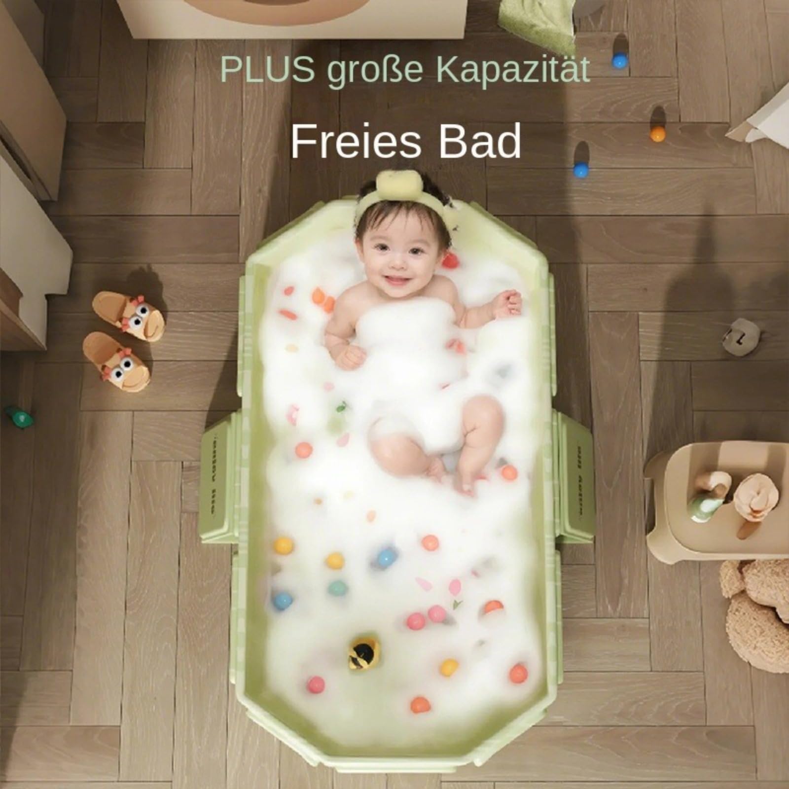 Große Kleinkindbadewanne faltbarer Babypte Badewanne,tragbares Duschbecken， Faltbare Badewanne für Kinder （pvc ）eeignet für den Einsatz zu Hause oder unterwegs