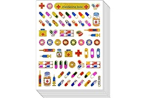 Stunning Sparkle Self-Adhesive Glitter Nurse Planner Stickers: 10 Luminous Sheets of Foil Elegance!