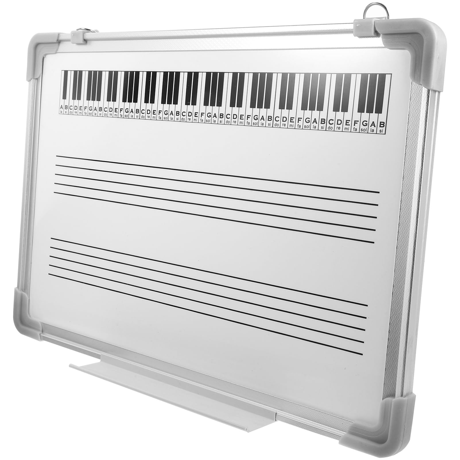 HOMSFOU Lavagna Musicale Cancellabile a Secco 17.32X12.01In Lavagnetta Bianca Con Pentagramma Per Istruzione Musicale Casa Studio Scuola Strumenti Educativi