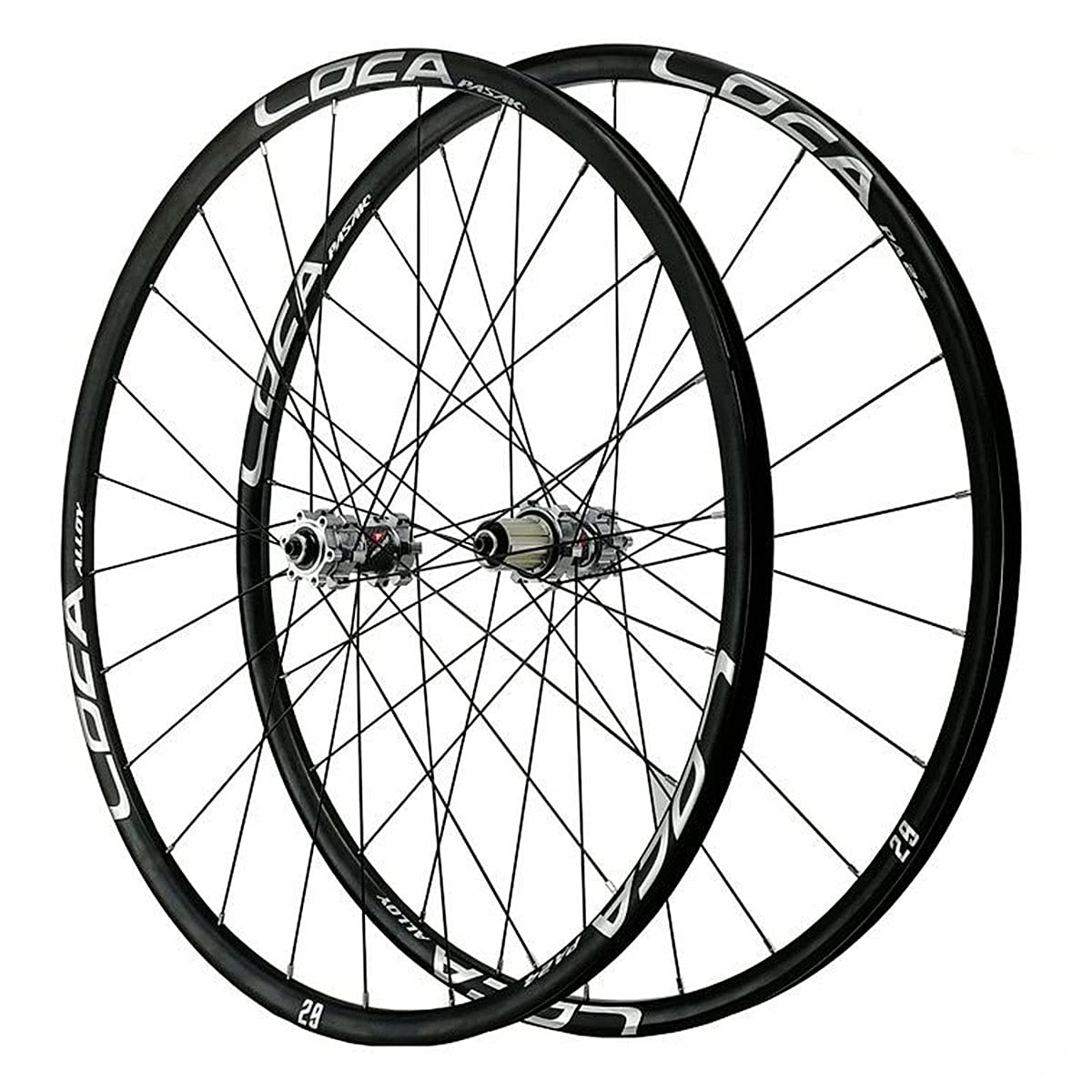 ZFF Mountain Bike Ruote 26"/27,5"/29", MTB Ruote Freno A Disco Ruote per Bici per 7-12 velocità Cassetta Ruota Libera, Ruote di Bicicletta Rilascio Rapido 24 Fori (Color : Silver, Size : 29in)