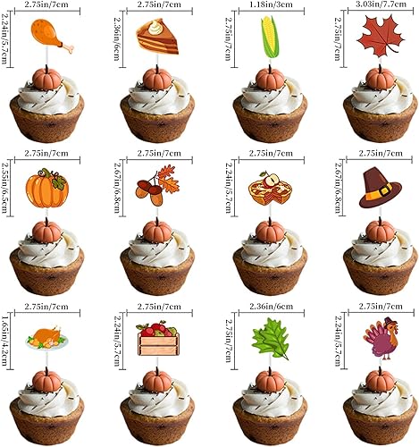 Miniatura 6 de Banner de agradecimiento con hojas de arce naranja, banderines de hojas de arce y decoración de pastel para decoración de fiesta de Acción de