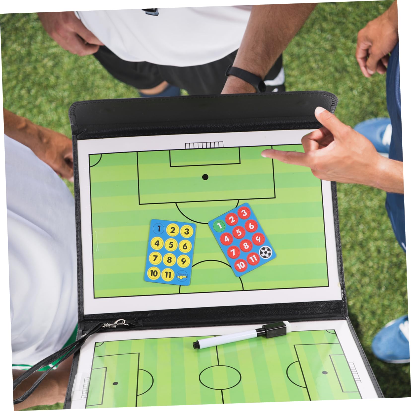 GALPADA Soccer Training Board Portable Fold Board for Lightweight Easy to Erase for Game Strategy Sports Practice for Beginners Teams
