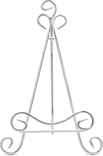 Soporte de placa para exhibición 13.7 "H Soporte de marco de imagen de caballete de placa blanca