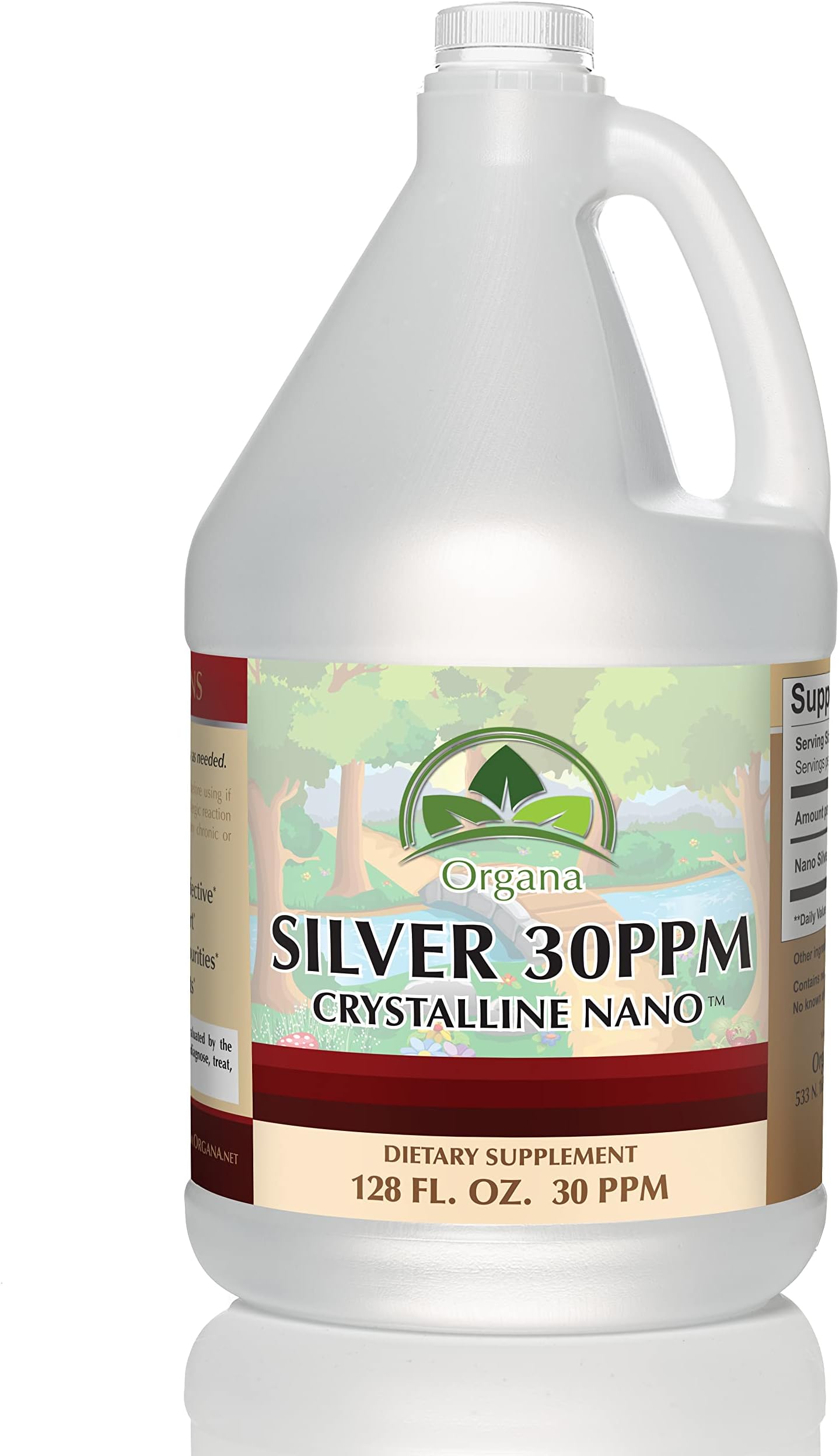 NutriNoche Best Silver - 30 PPM - Colloidal Nano Silver 1 Gallon- Organa Colloidal Silver (128 Oz)