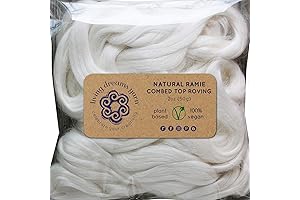Ramie Fiber for Spinning, Blending, and Dyeing: Soft, Lustrous, Vegan Combed Top Roving