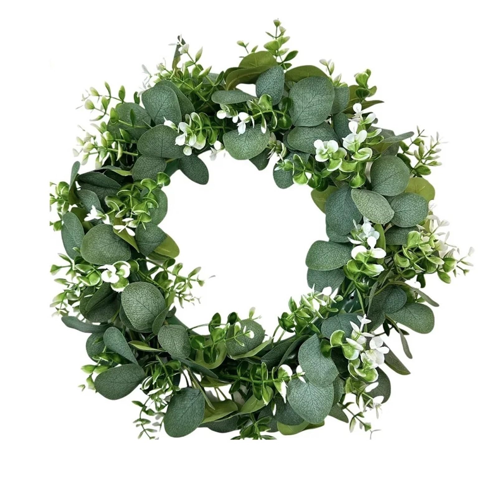 Door Wreath Artificial Wreath Holiday Festival Door Hanging Garland Green Party Front Farmhouse Wall(B 45cm)