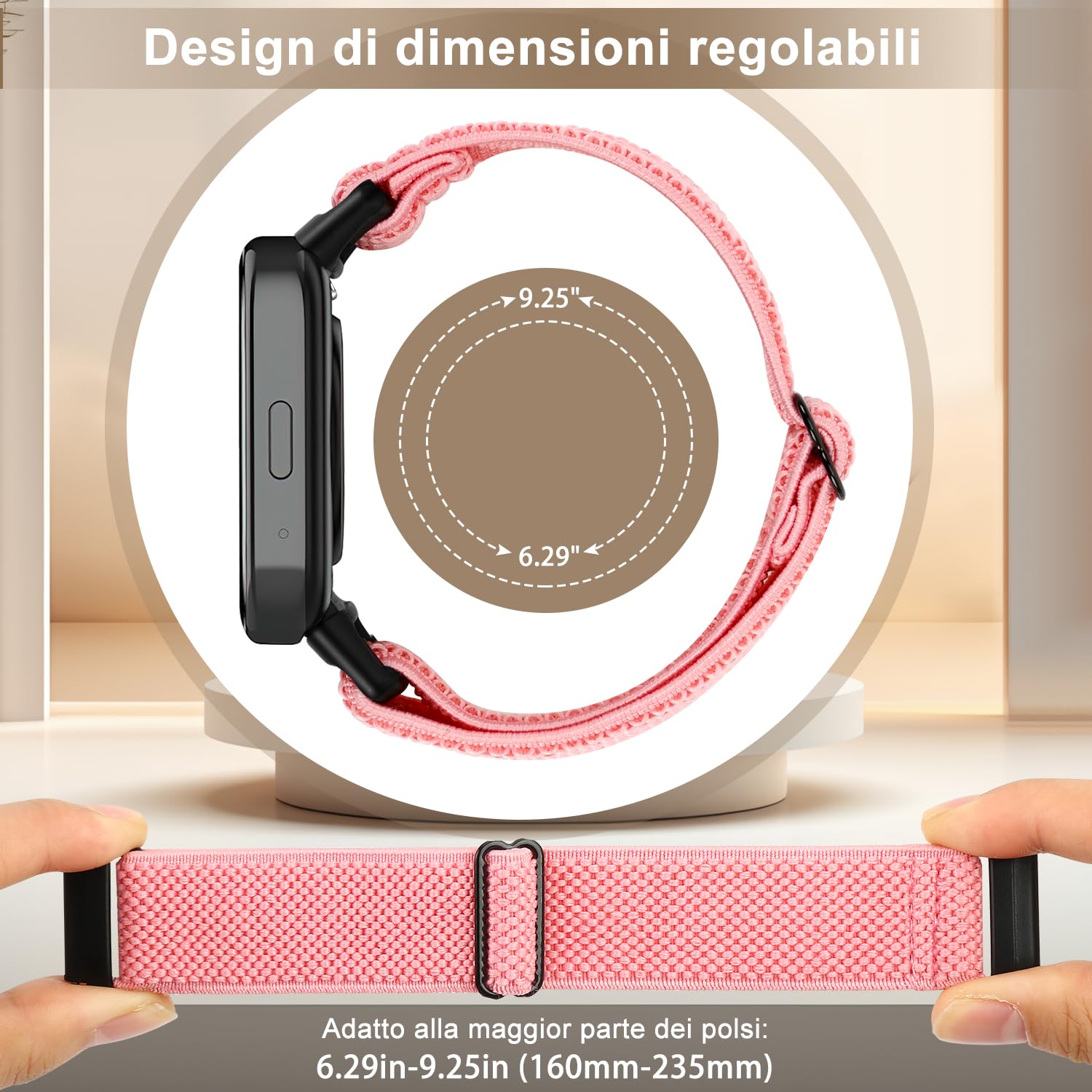 SHIJZWD Fascia elastica per orologio compatibile con Xiaomi Redmi Watch 3 Active, cinturino di ricambio in nylon per orologio sportivo compatibile con Xiaomi Redmi Watch 3 Active